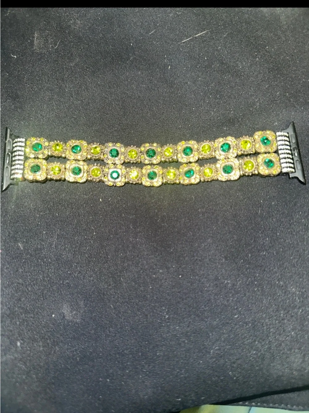 Green and Lime Crystal Apple Watch